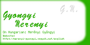 gyongyi merenyi business card