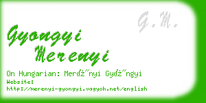 gyongyi merenyi business card